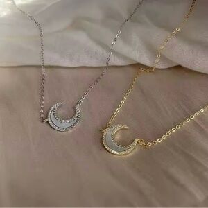 Moon Shiny Cubic Zirconia Necklace for Women